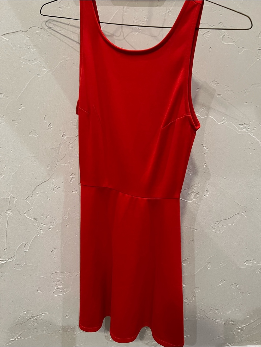 H&M Red Sleeveless Fit-and-Flare Dress
